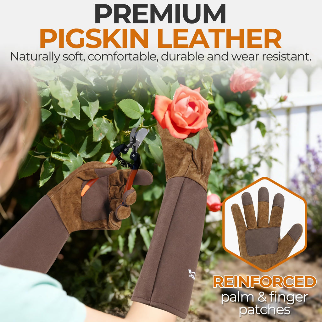 HANDLANDY Rose Pruning Gloves for Men Women, Thorn Proof Gardening Gloves