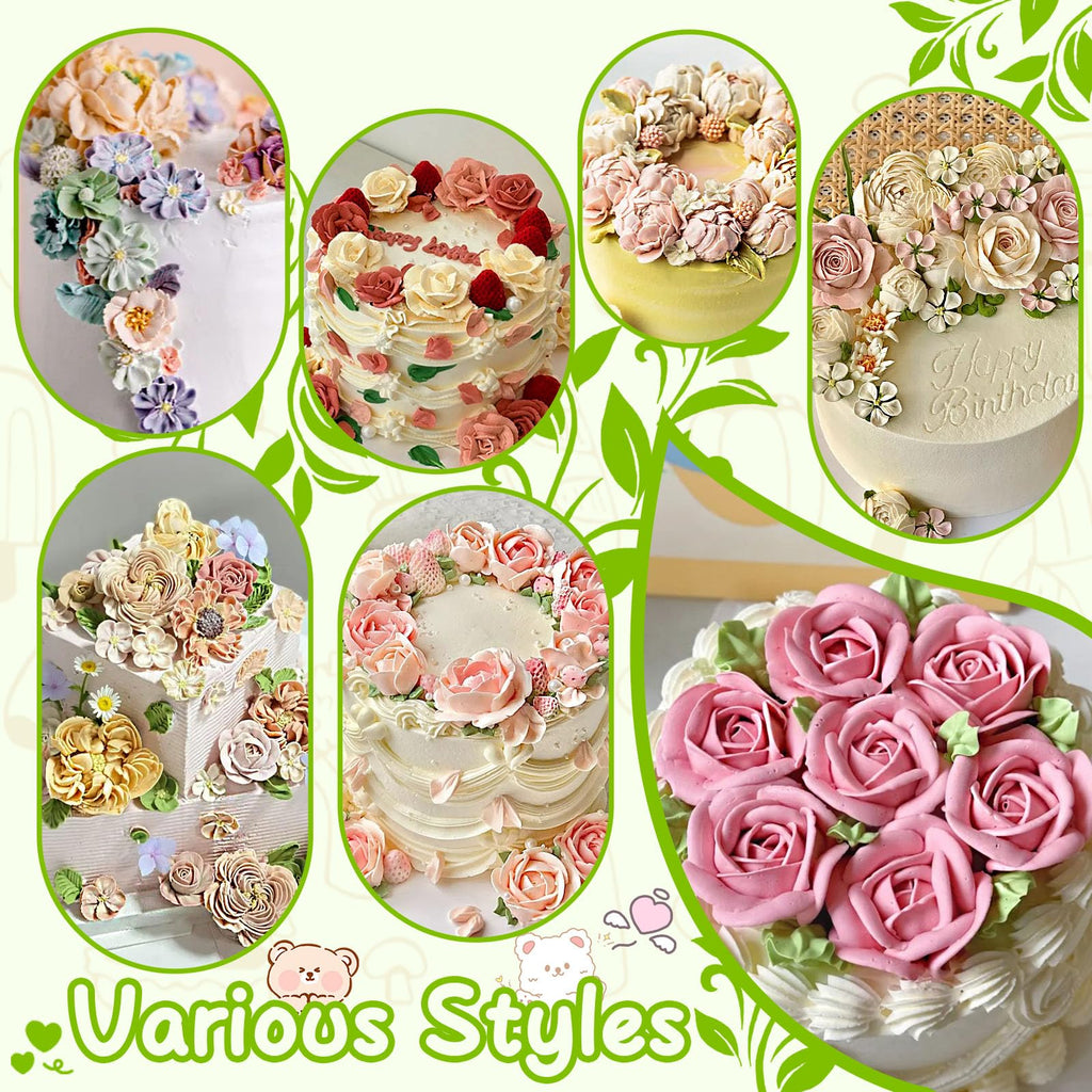 Suuker Fondant Rose Piping Tips Set, 7 Pieces
