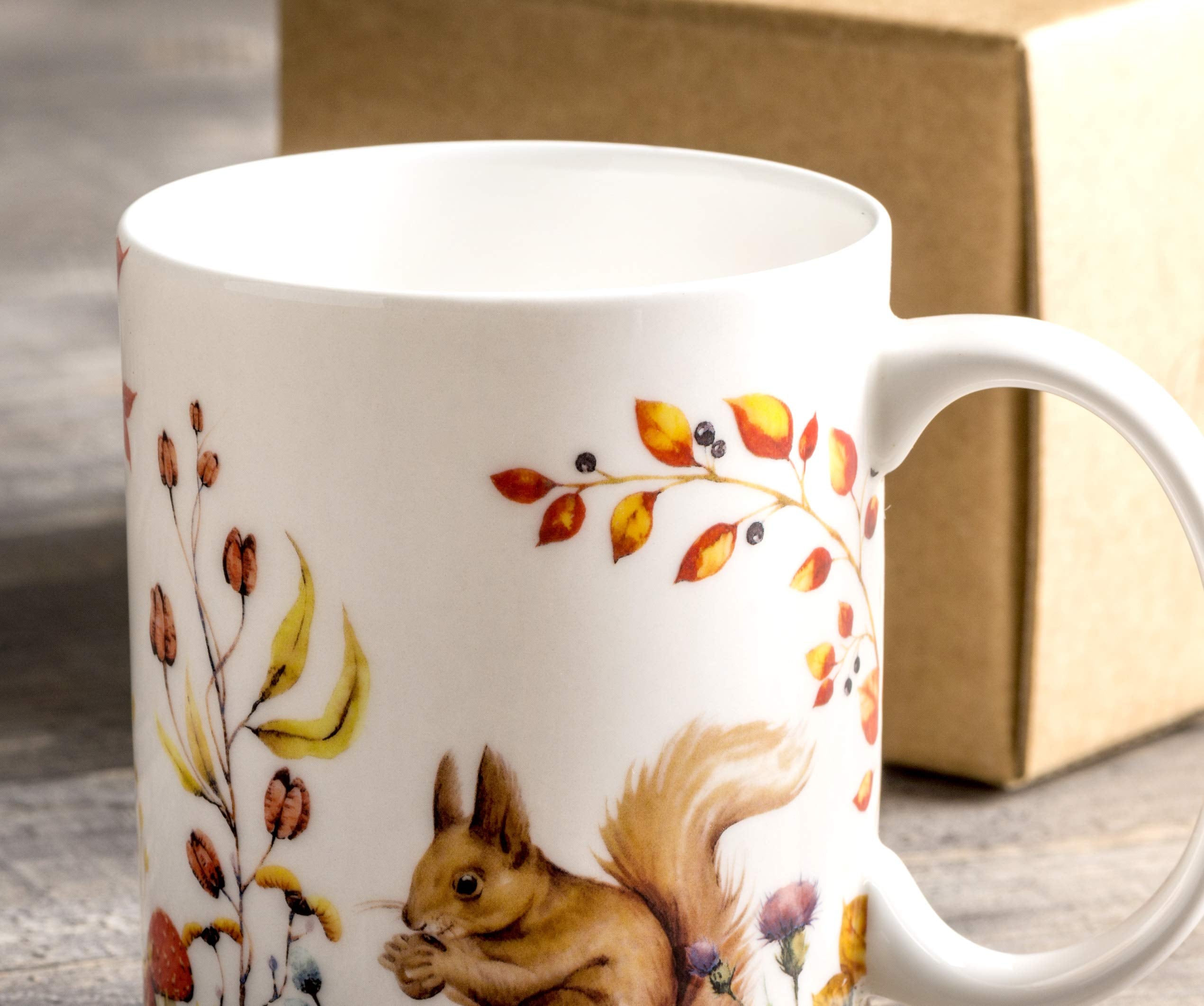 Maison d' Hermine Coffee Mug with Handles Tea Cups (12 Ounce, Pack of 1)