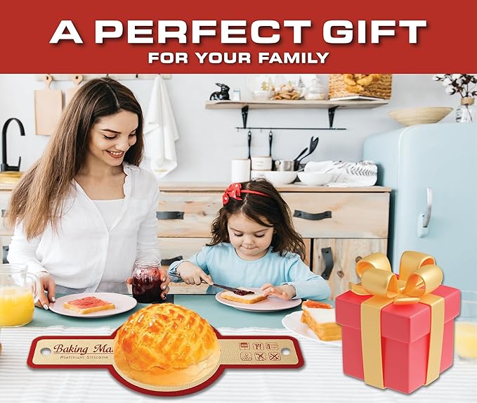 Silicone Sourdough Bread Sling – 2PCS NonStick Baking Mat for Dutch Oven, High Degree Reusable Dough Lifter Liner for Bread Proofing and Baking, Heat Resistant and Easy to Clean with Long Handle