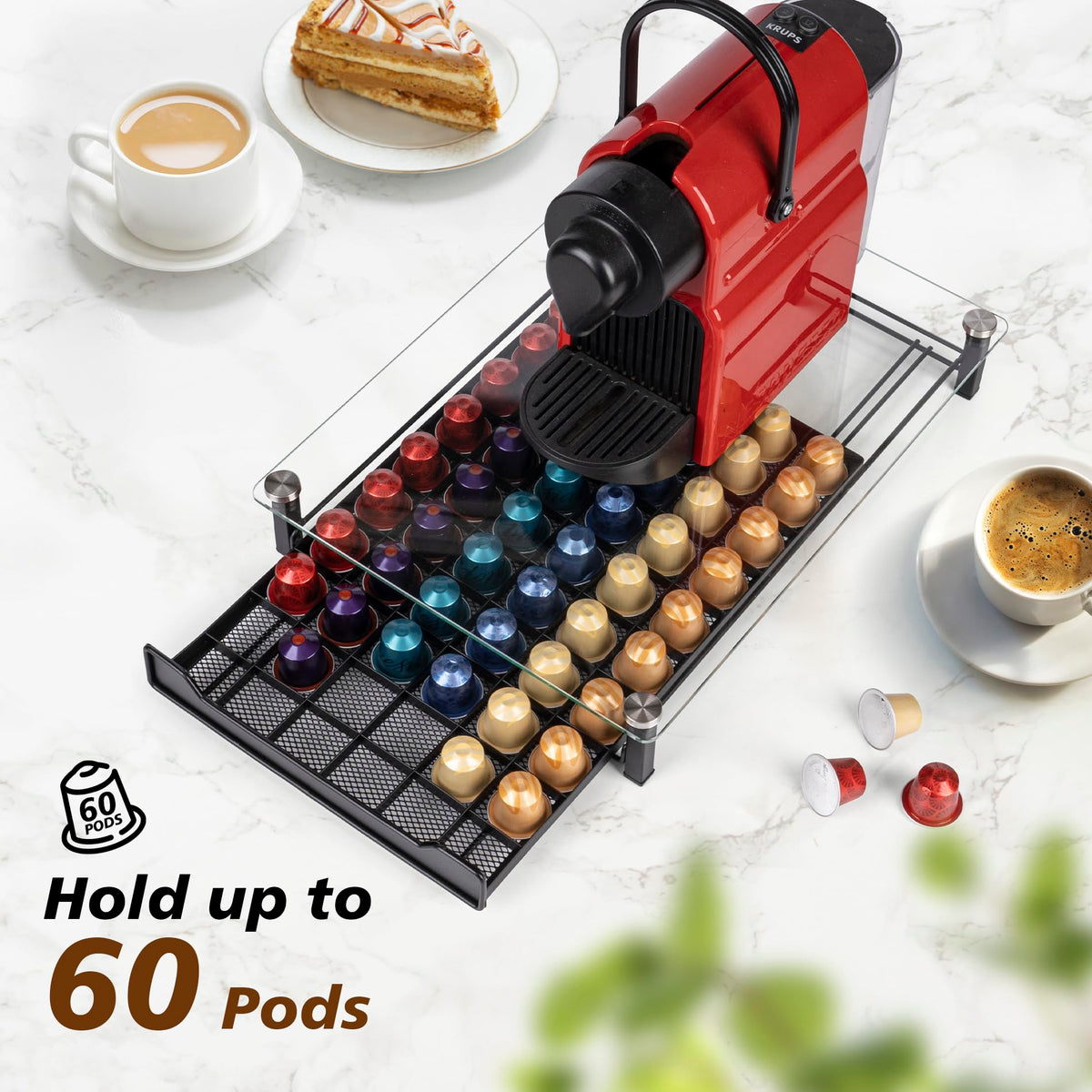 RECAPS Coffee Pod Holder Storage Small Pod Drawer Pods Holder