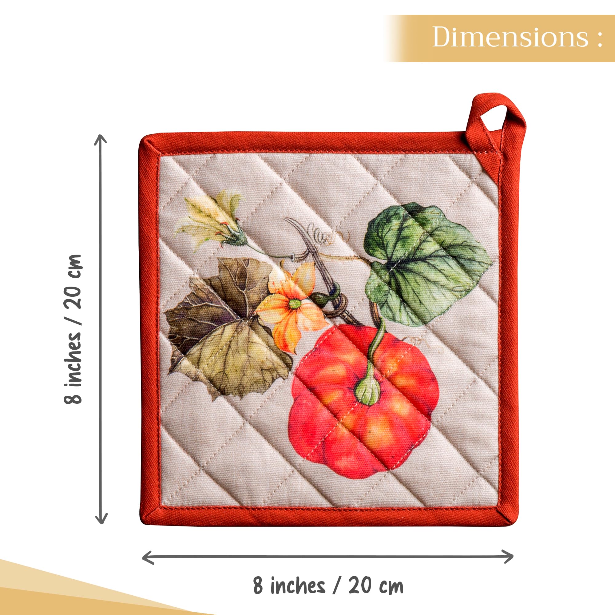 Maison d' Hermine Pot Holders 100% Cotton Potholders (8" x 8", Pack of 2)