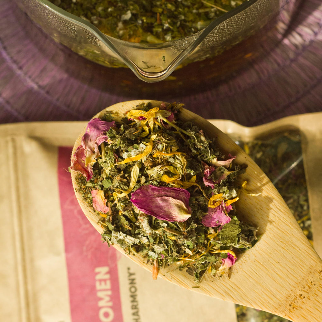 Raw Herbs for Women Herbal Tea Blend with Lemon balm, Raspberry leaf, Calendula, Rose, St. John's wort (Herbal Tea)