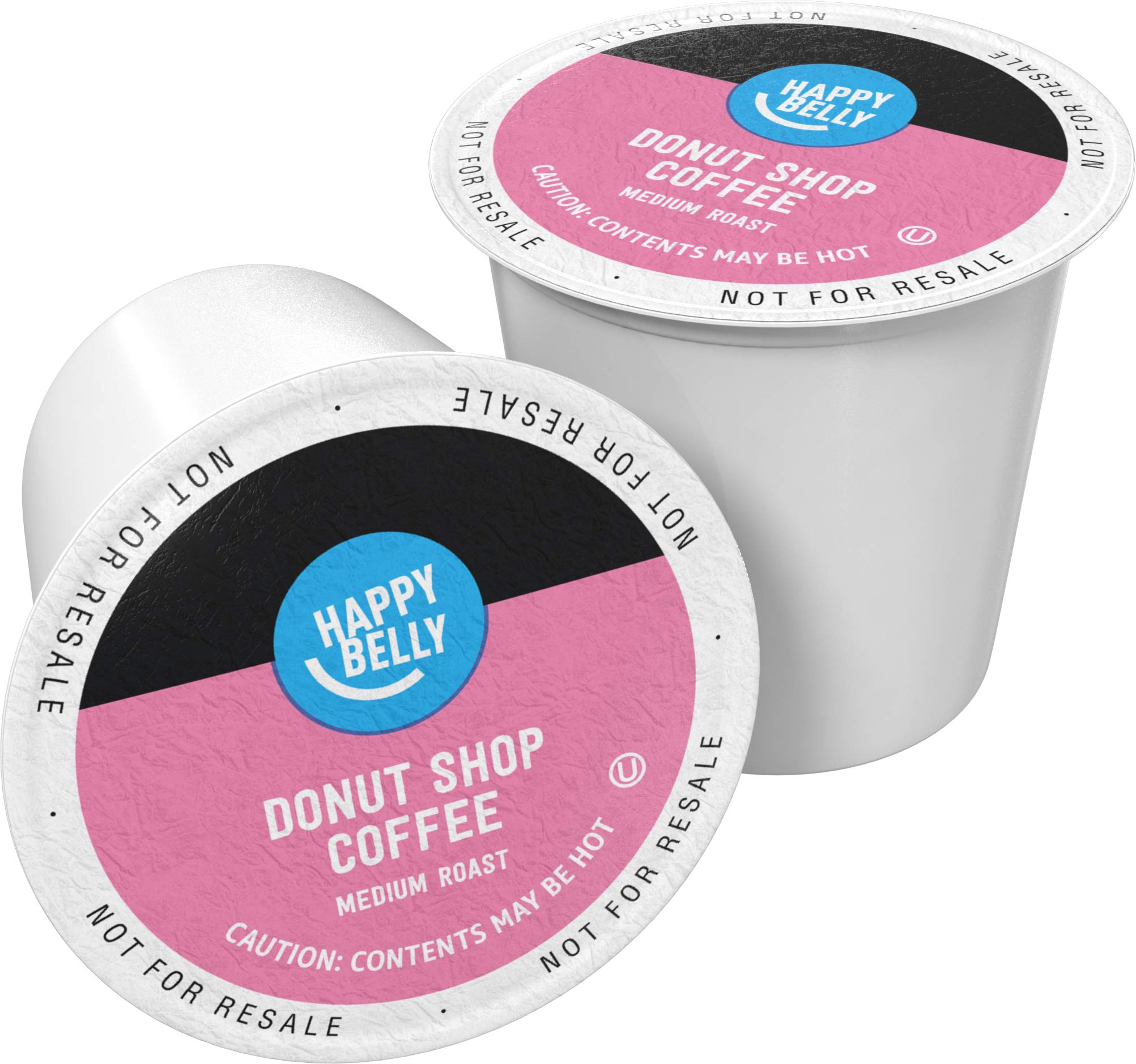 Amazon Brand - Happy Belly Medium Roast Coffee Pods, Donut Shop, Compatible with Keurig 2.0 K-Cup Brewers, 100 Count