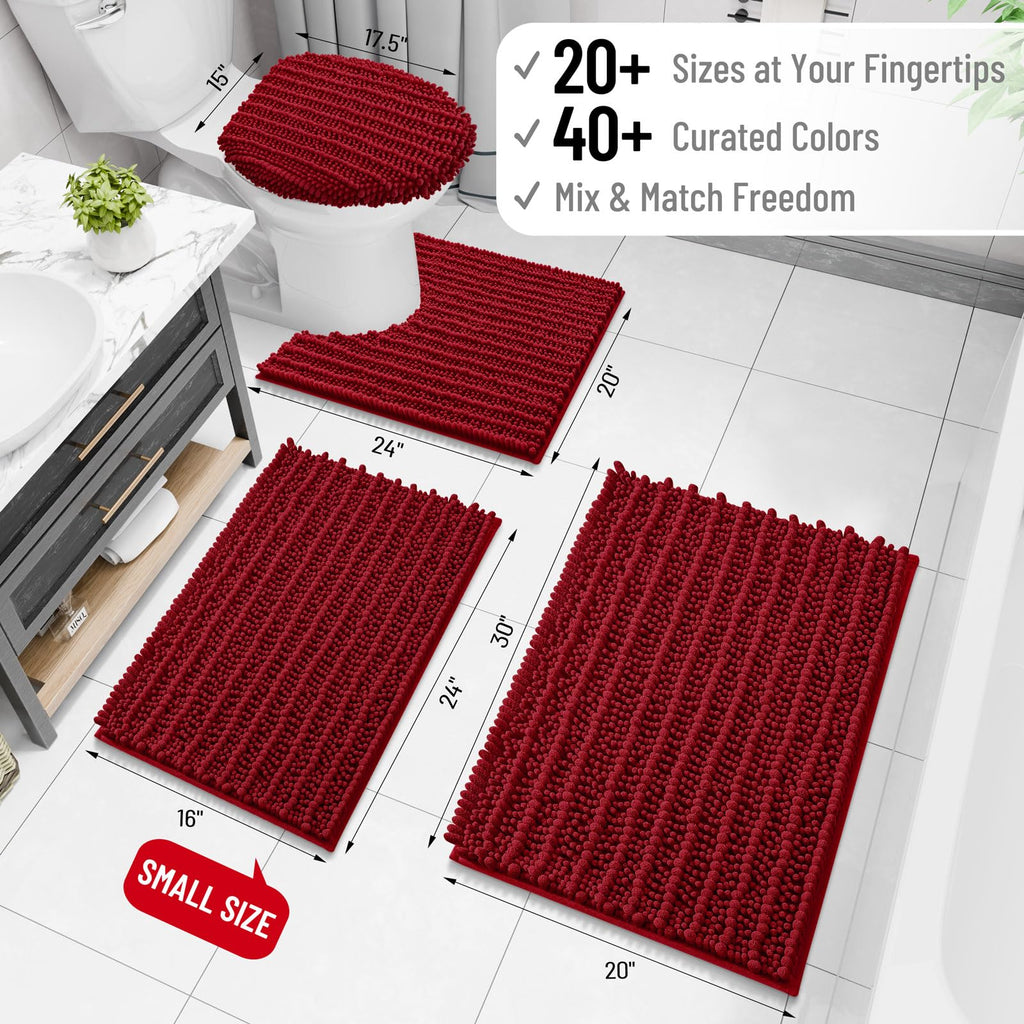 Arotive Bathroom Rugs Mat 30x20, Soft Absorbent Chenille Shaggy Bath Mat