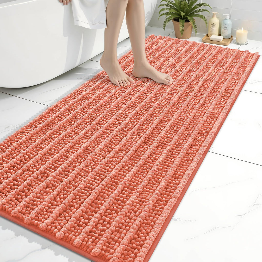 Arotive Bathroom Rugs Mat 30x17, Soft Absorbent Chenille Shaggy Bath Mat — 54" X 24"