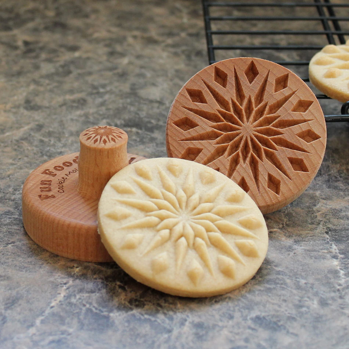 Fun Food Tools, Wood Cookie Stamp, 2.5 Inch (Chartres Cathedral CS-056)