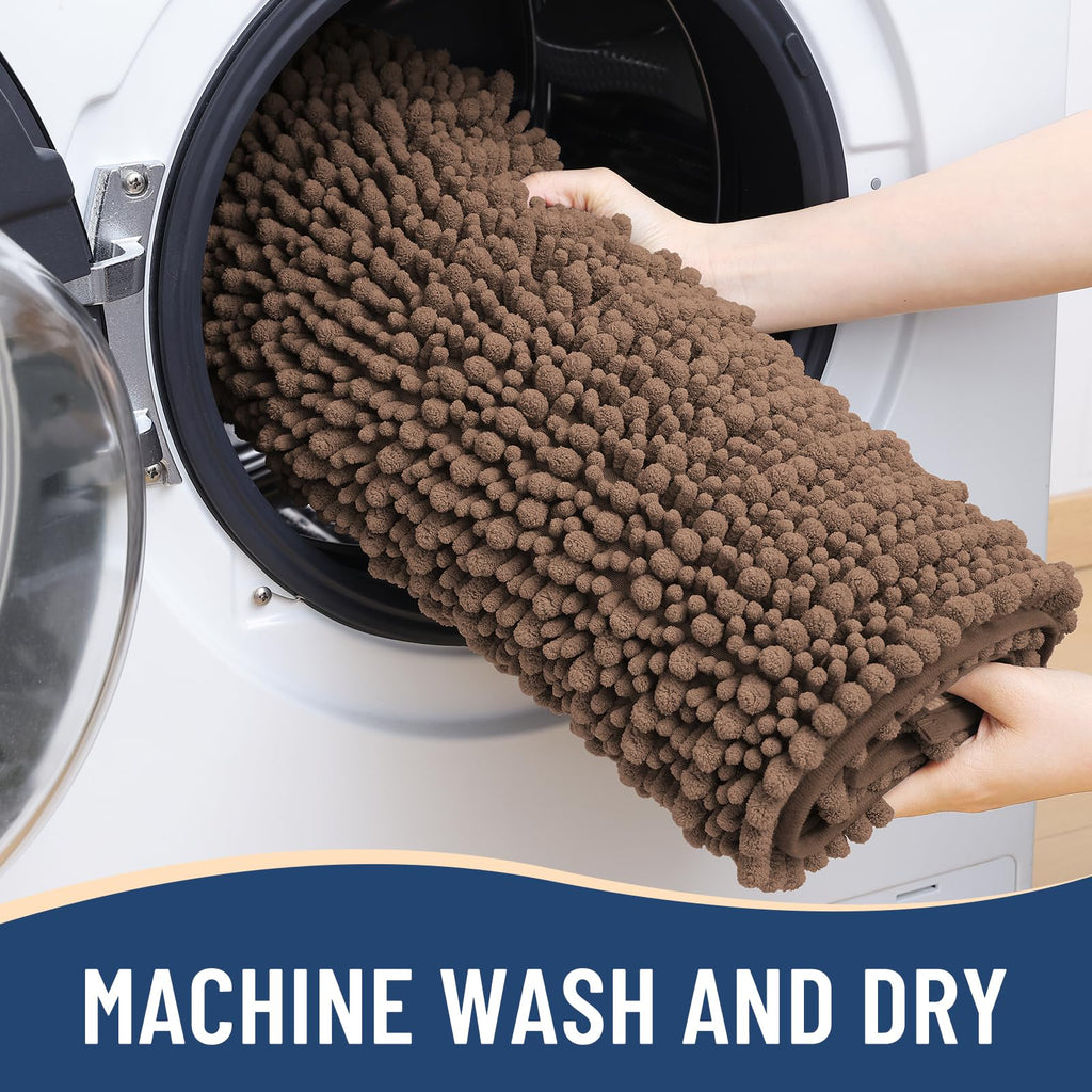 Arotive Bathroom Rugs Mat 24x16, Soft Absorbent Chenille Shaggy Bath Mat