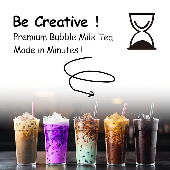 Boba Moo Mini Premium Boba Tea Kit With Classic Milk Tea Flavor - Only 10,000 Kits Yearly, Small Batch Bubble Tea Kit With Exceptional Taste & Chewiness, Vegan, Lactose-Free, 3 Servings