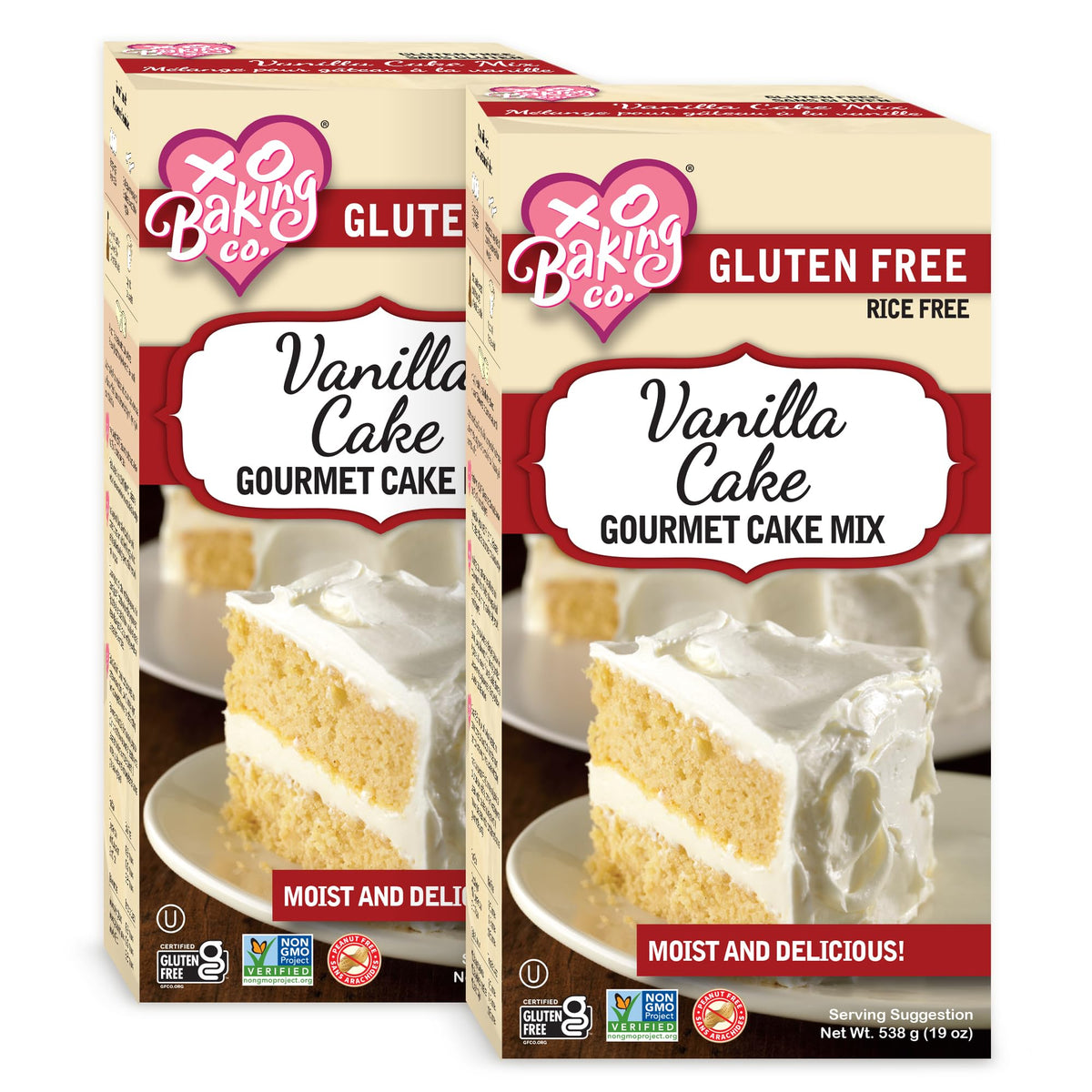XO Baking Co. Gluten Free Coffee Cake Gourmet Baking Mix with Crumb Topping; Non-GMO; Kosher; Rice Free; Soy Free; Dairy Free; Peanut Free; No Preservatives; No Artificial Flavors or Colors, 21oz