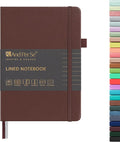 &And Per Se Lined Journal Notebook, 160 Pages, A5 5.7 x 8 inches College Ruled Thick Paper Notebook Journals for Writing, Hardcover Notebooks for Women Men Office School (1 Pack, Chocolate)