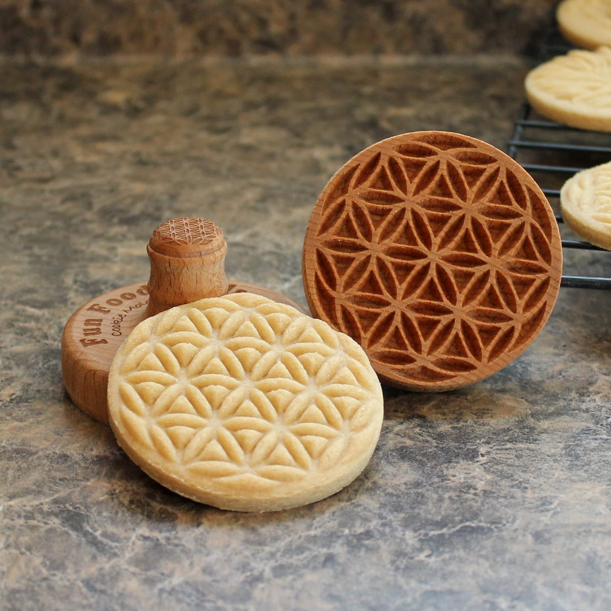 Fun Food Tools, Wood Cookie Stamp, 2.5 Inch (Chartres Cathedral CS-056)