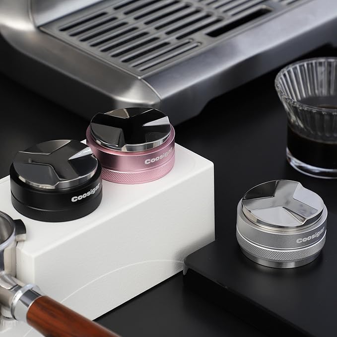58mm Coffee Distributor and Tamper,Dual Head Coffee Leveler Fits for Gaggia E61 58mm Portafilter,Professional Espresso Hand Tamper.(Silver)
