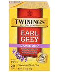 Twinings Earl Grey Lavender Black Tea Individually Wrapped Bags, 20 Count (Pack of 1), Citrus, Bergamot & Floral, Caffeinated, Enjoy Hot or Iced, 20 Teabags
