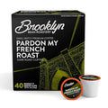 Brooklyn Beans French Roast Gourmet Coffee Pods - Compatible with Keurig K Cup Brewers Including 2.0 Machines, 40 Count, Dark Roast and Intense