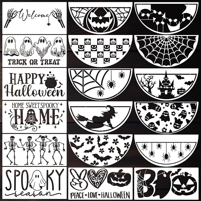 Halloween Stencils for Painting on Wood 12" Halloween Stencils for Crafts