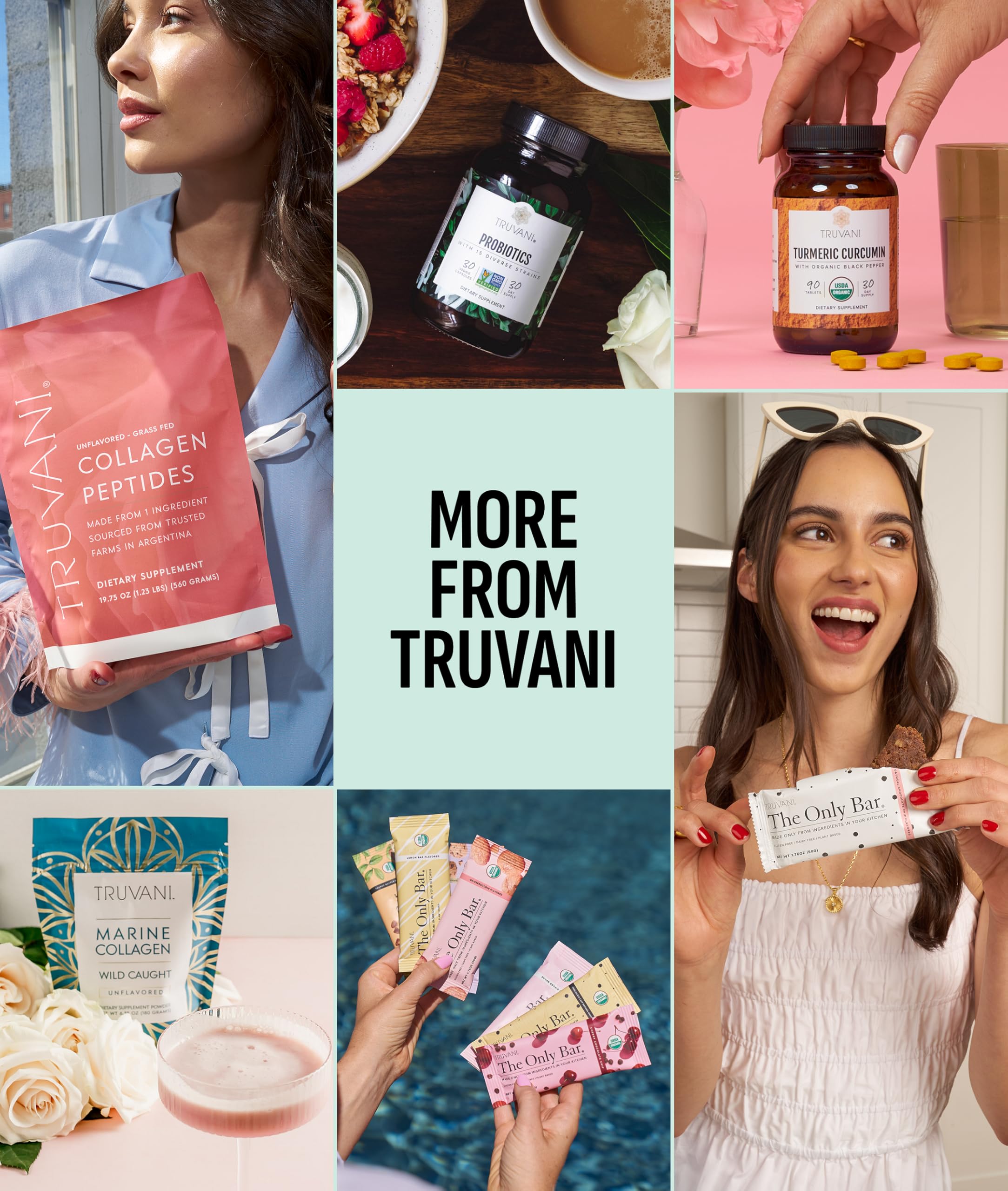 Truvani Organic Plant Based Protein Powder | Mint Chocolate | 20 Servings