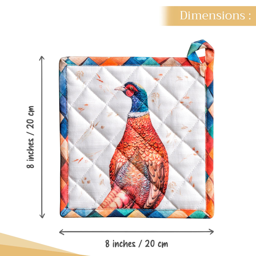 Maison d' Hermine Pot Holders 100% Cotton Potholders (8" x 8", Pack of 2)
