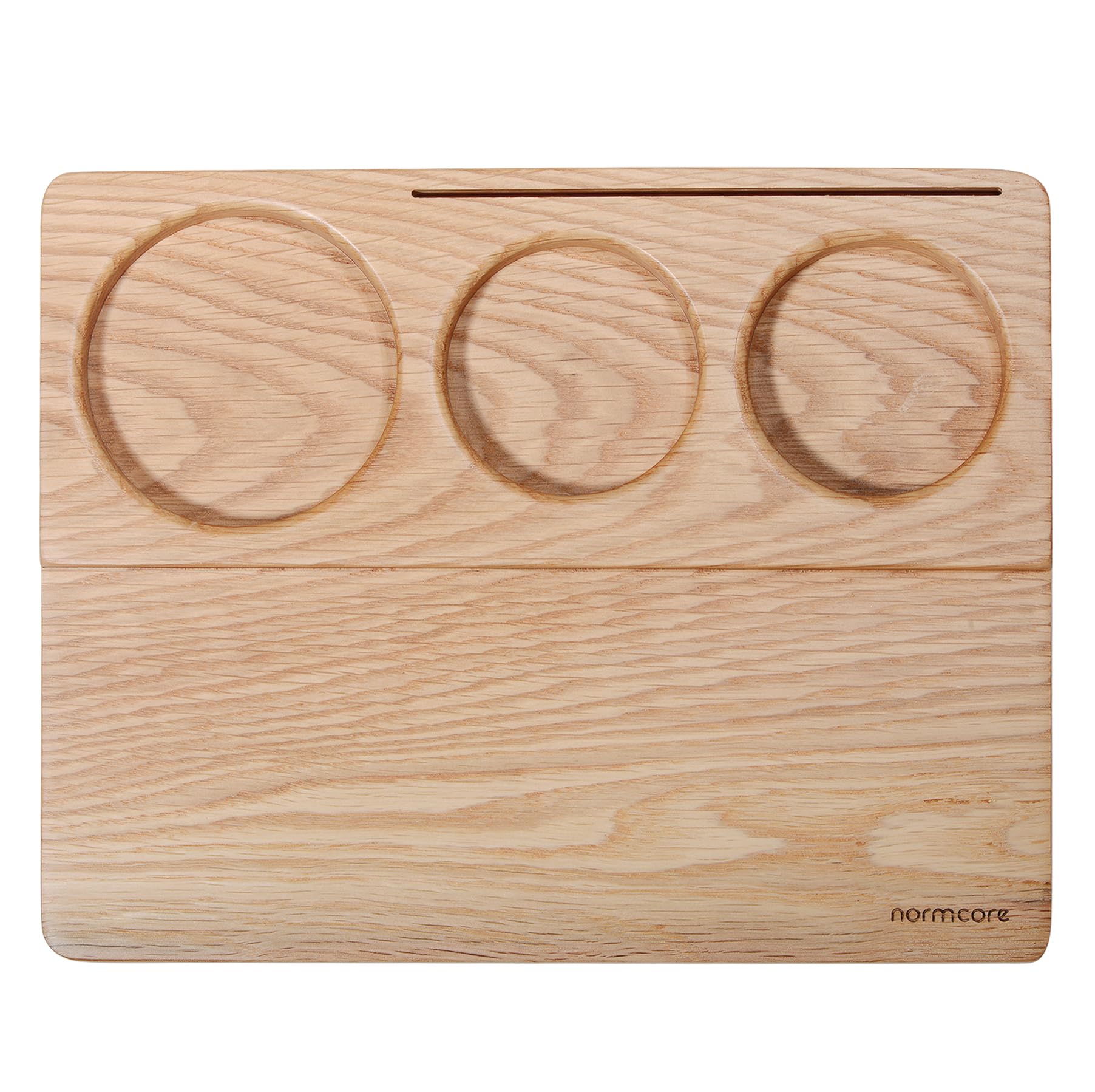 Normcore Tamping Mat - Natural OAK Espresso Tamping Station - Coffee Tamper Holder Mat Portafilter Mat For Baristas - Patent Pending - Solid American White OAK Wood