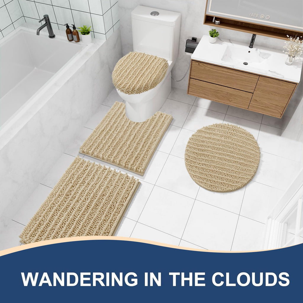 Arotive Bathroom Rugs Mat 70x24, Soft Absorbent Chenille Shaggy Bath Mat