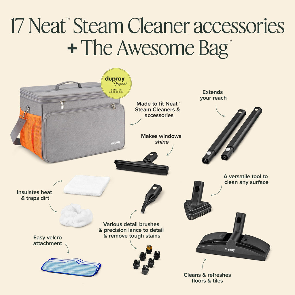 Dupray Neat Steam Cleaner for Home with Storage Bag