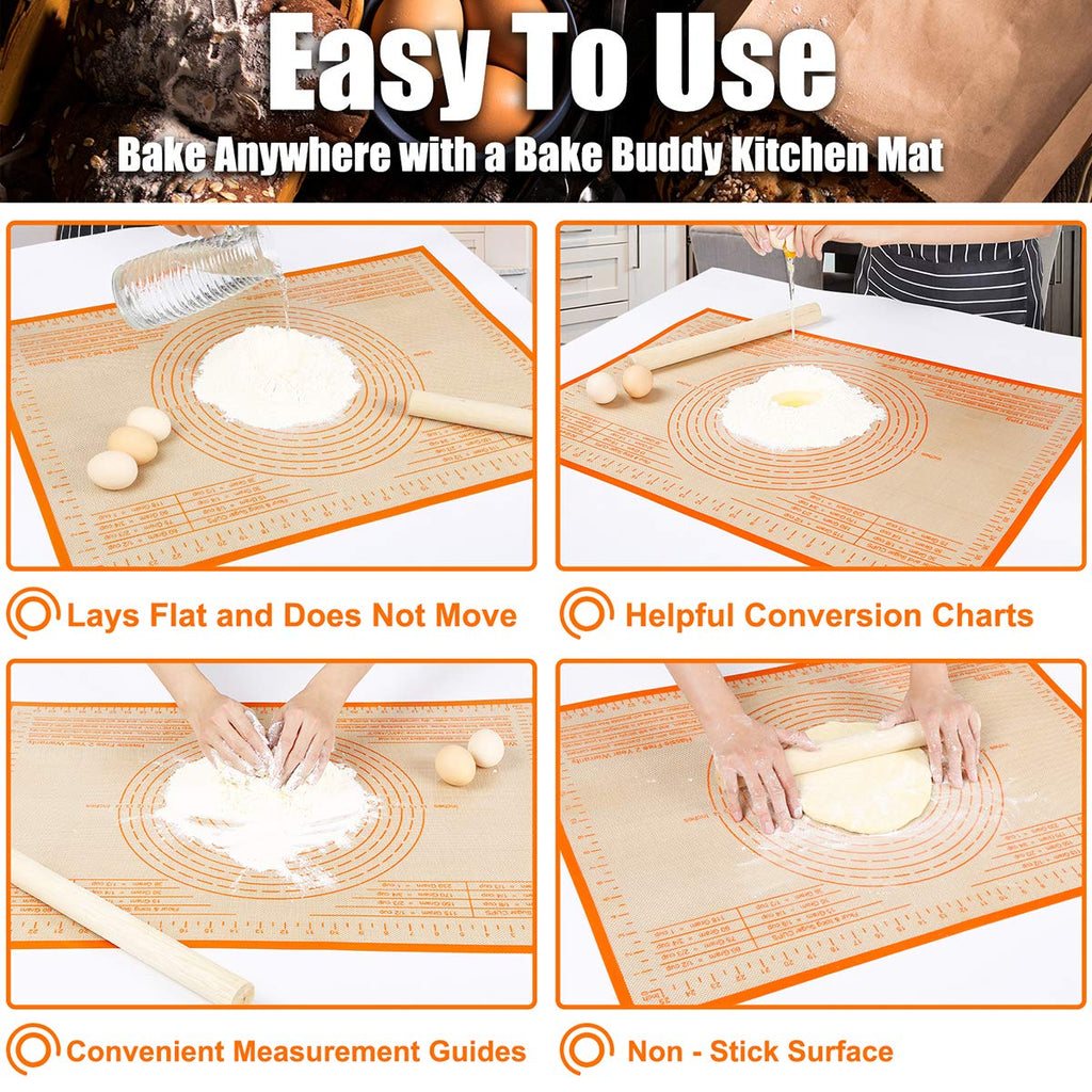 Silicone Pastry Mat 34X26 inch Baking mat Perfect for Dough, Pastry, Pie Crust, Fondant, Cookies, Bread, Pasta/Pizza,Pastry Board, Kitchen Counter Mat