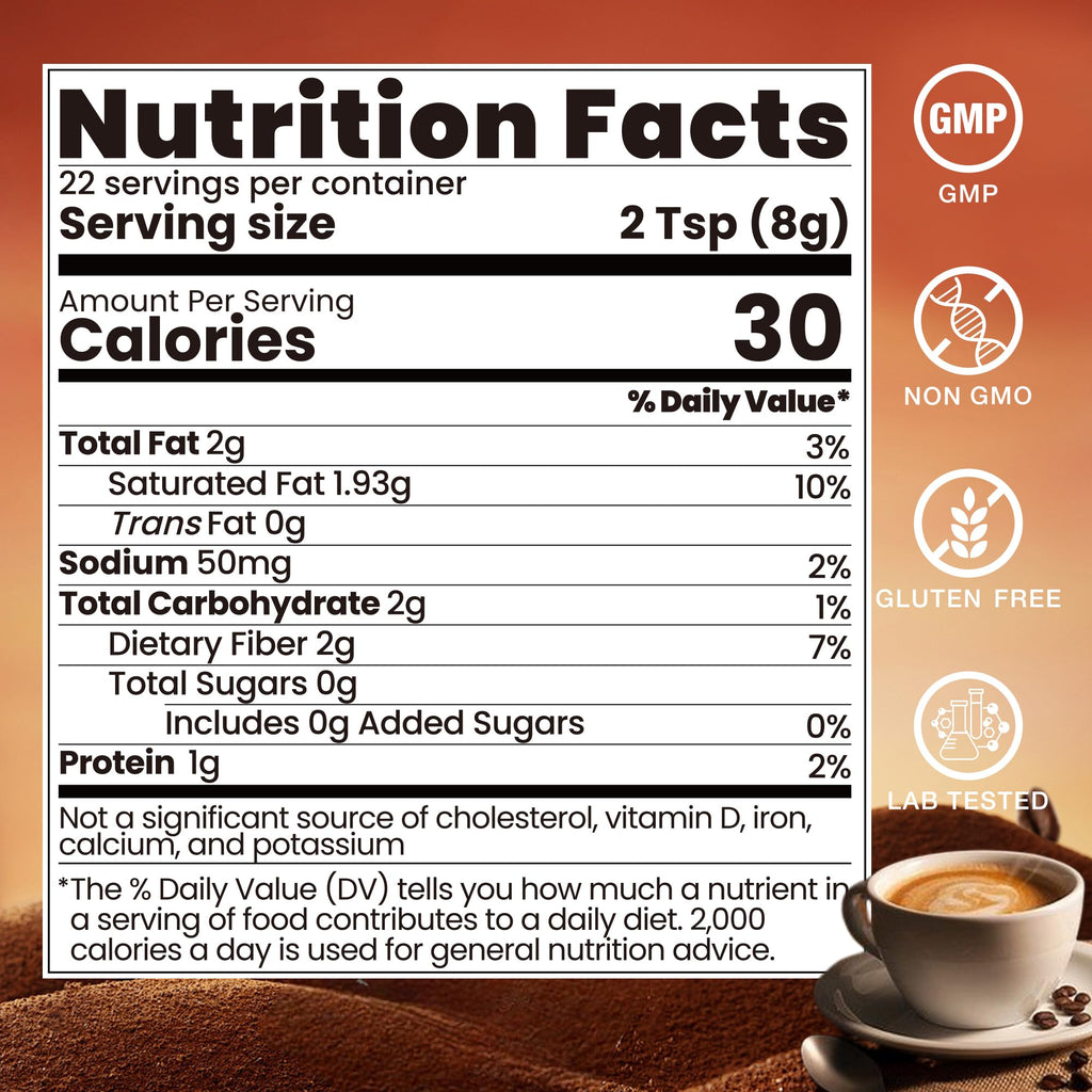 10 IN 1 Mushroom Mocha Coffee Blend, Sugar Free, Coconut, Cocoa Powder with Lion’s Mane, Chaga, Reishi, Cordyceps | Supports Focus, Immunity & Gut Health| Vegan, Gluten-Free, Non-GMO | 6.35Oz