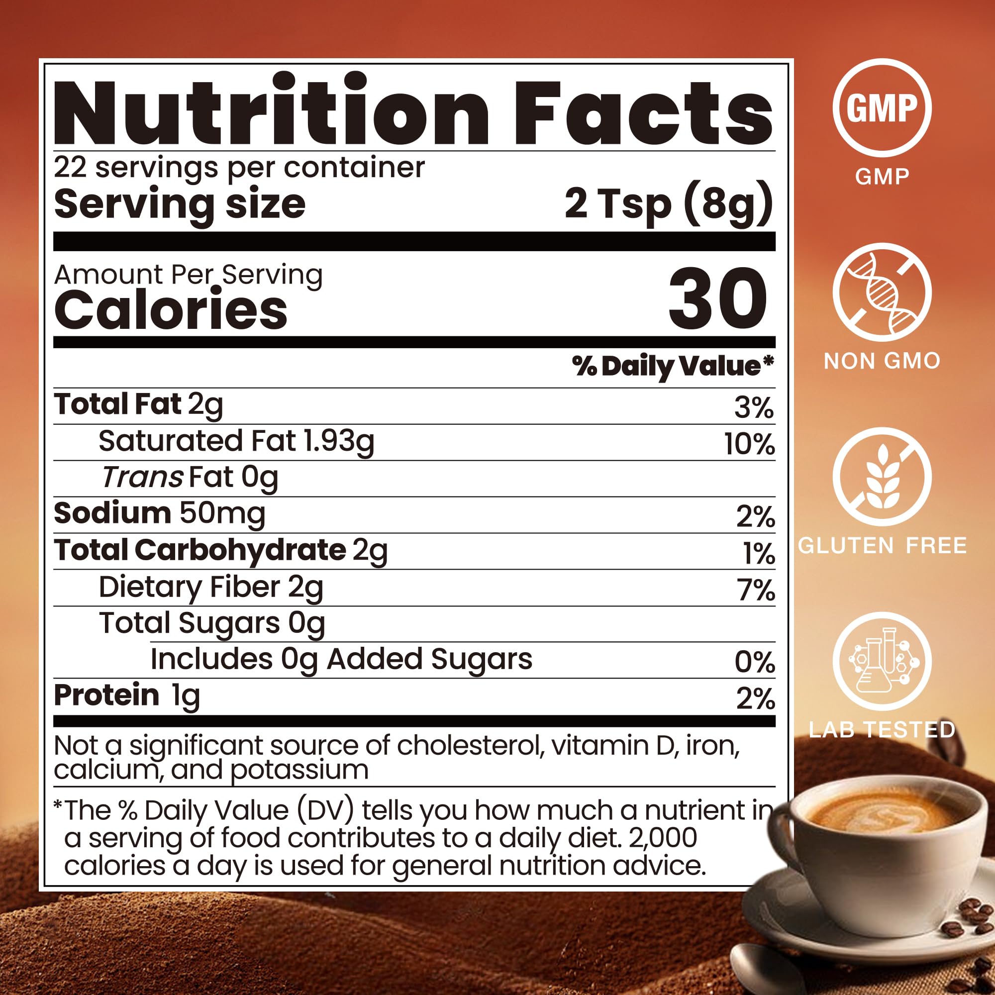 10 IN 1 Mushroom Mocha Coffee Blend, Sugar Free, Coconut, Cocoa Powder with Lion’s Mane, Chaga, Reishi, Cordyceps | Supports Focus, Immunity & Gut Health| Vegan, Gluten-Free, Non-GMO | 6.35Oz