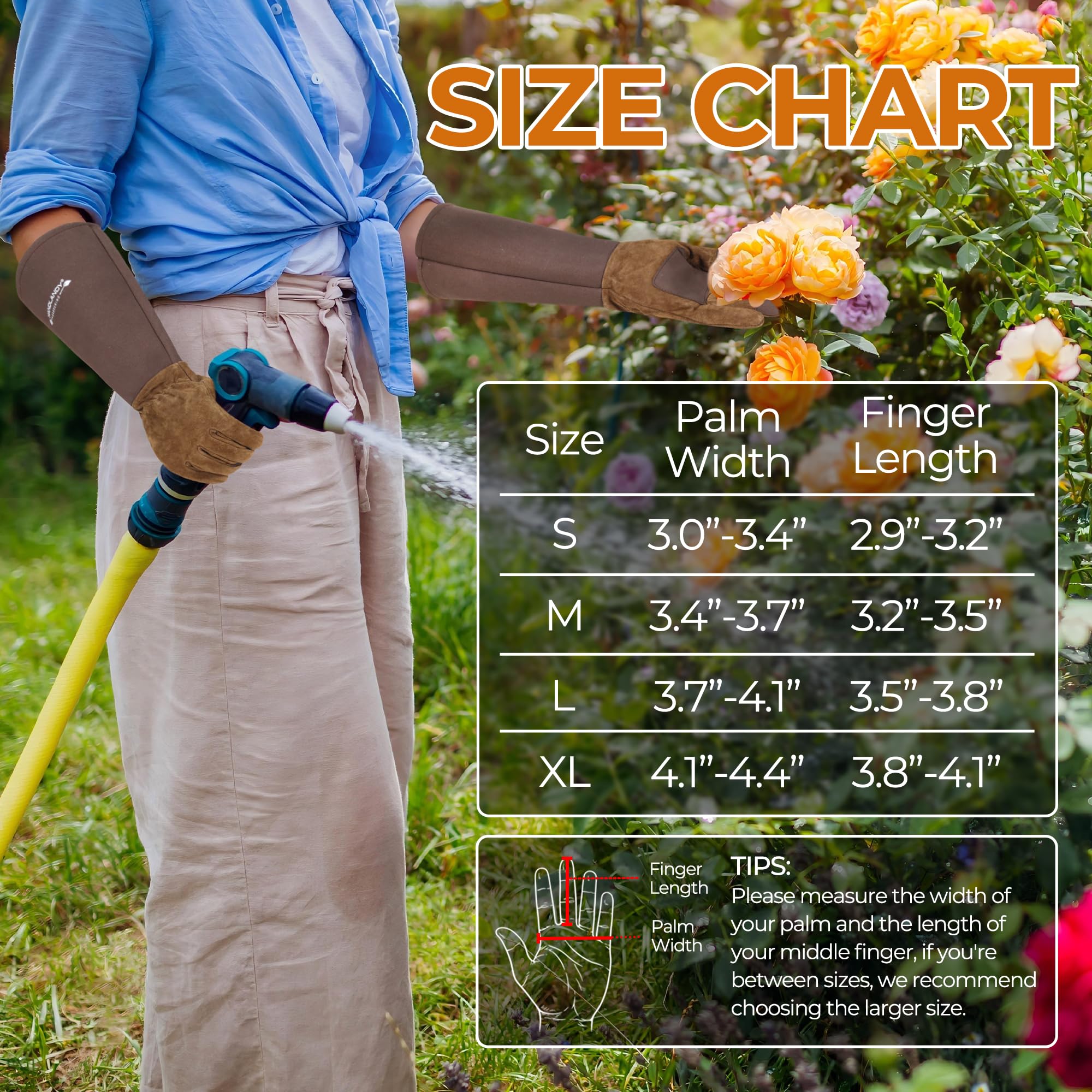 HANDLANDY Rose Pruning Gloves for Men Women, Thorn Proof Gardening Gloves