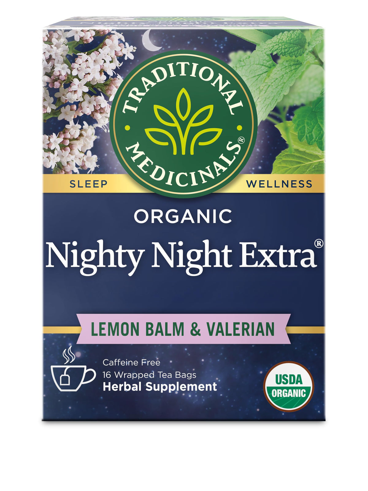 Traditional Medicinals Organic Nighty Night Extra, 16 Tea Bags