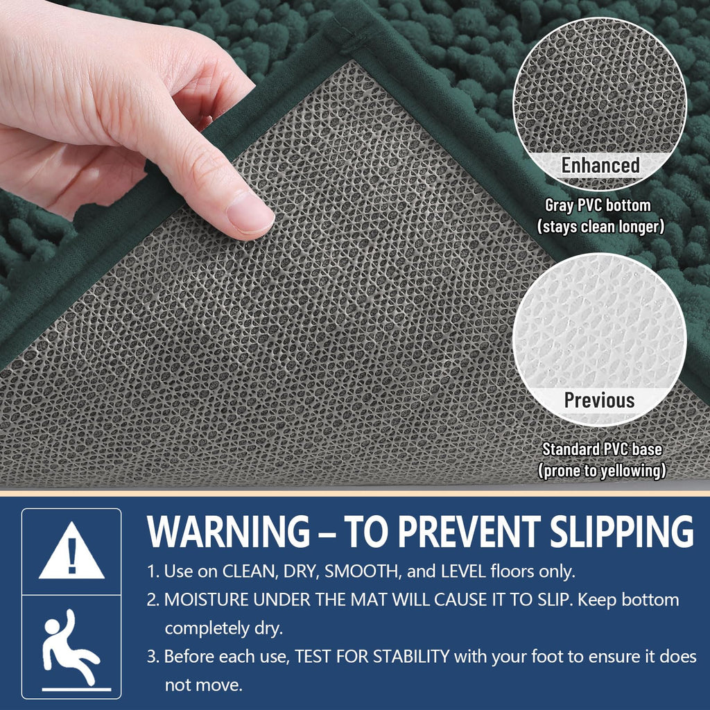 Arotive Bathroom Rugs Mat 54x24, Soft Absorbent Chenille Shaggy Bath Mat