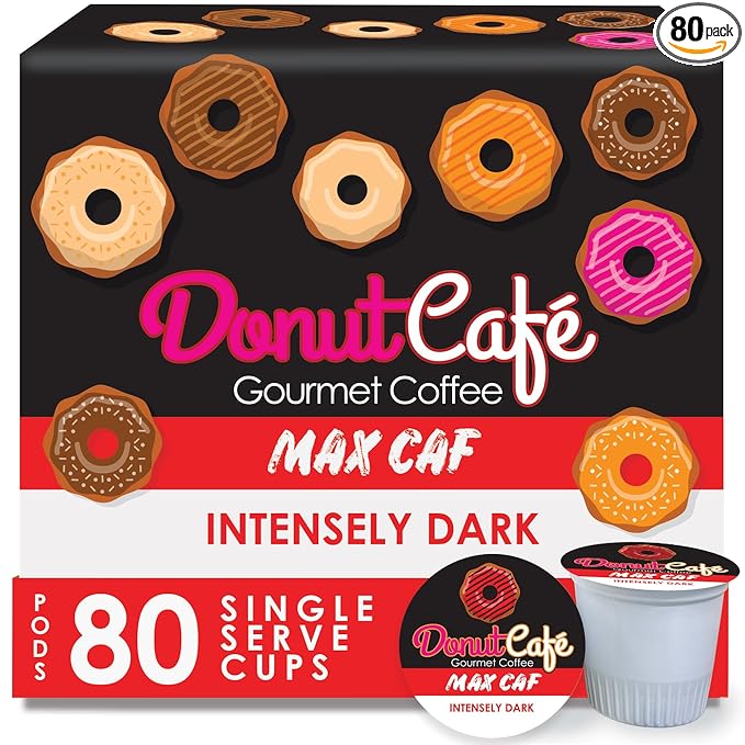 Donut Café K-Cup Coffee Pods, Dark Roast
