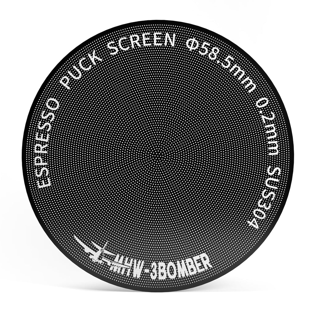 MHW-3BOMBER 58mm Espresso Puck Screen - 0.2mm Ultra Thin Espresso Puck - Metal Reusable Coffee Filter for Portafilter Basket 58mm - Puck Screen with Titanium Coating FG5642-OS