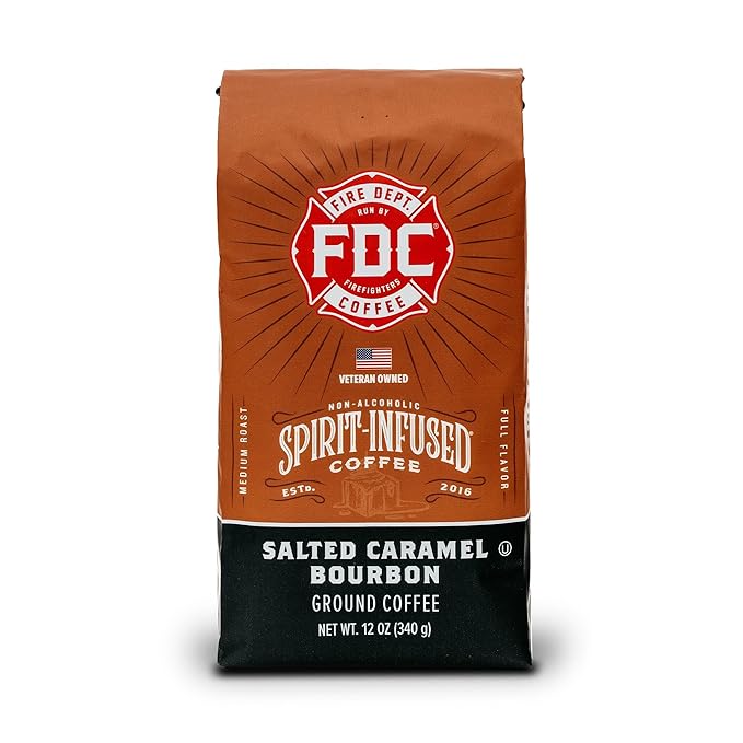 Fire Department Coffee Vanilla Bourbon Infused Ground Coffee - 12 oz