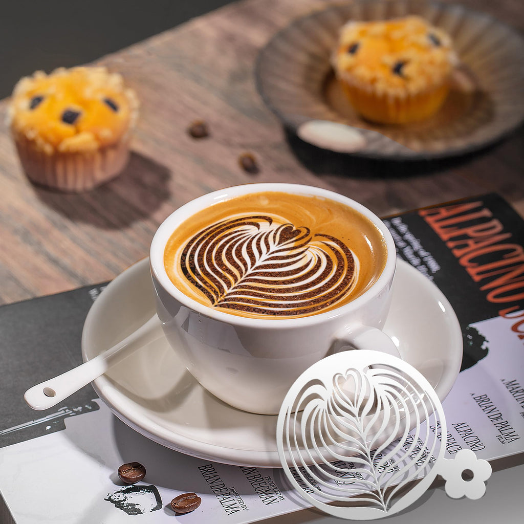 Sitsink Mandala Cookie Coffee Stencils - 25 Pcs Mandala Latte Art Cookie Stencils for Coffee Cake Bread Decor, Reusable Bread Template for Sourdough Decoration Tools Baking Stencil