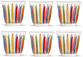 MHW-3BOMBER Coffee Glasses of 6 Drinking Glasses 8.1OZ Colored Painted Latte Glasses for Espresso, Whiskey, Vodka, Spirits & Liquors G5035C*6