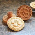 Wood Cookie Stamp, 2.5 Inch (4 Leaf Clover CS-117)