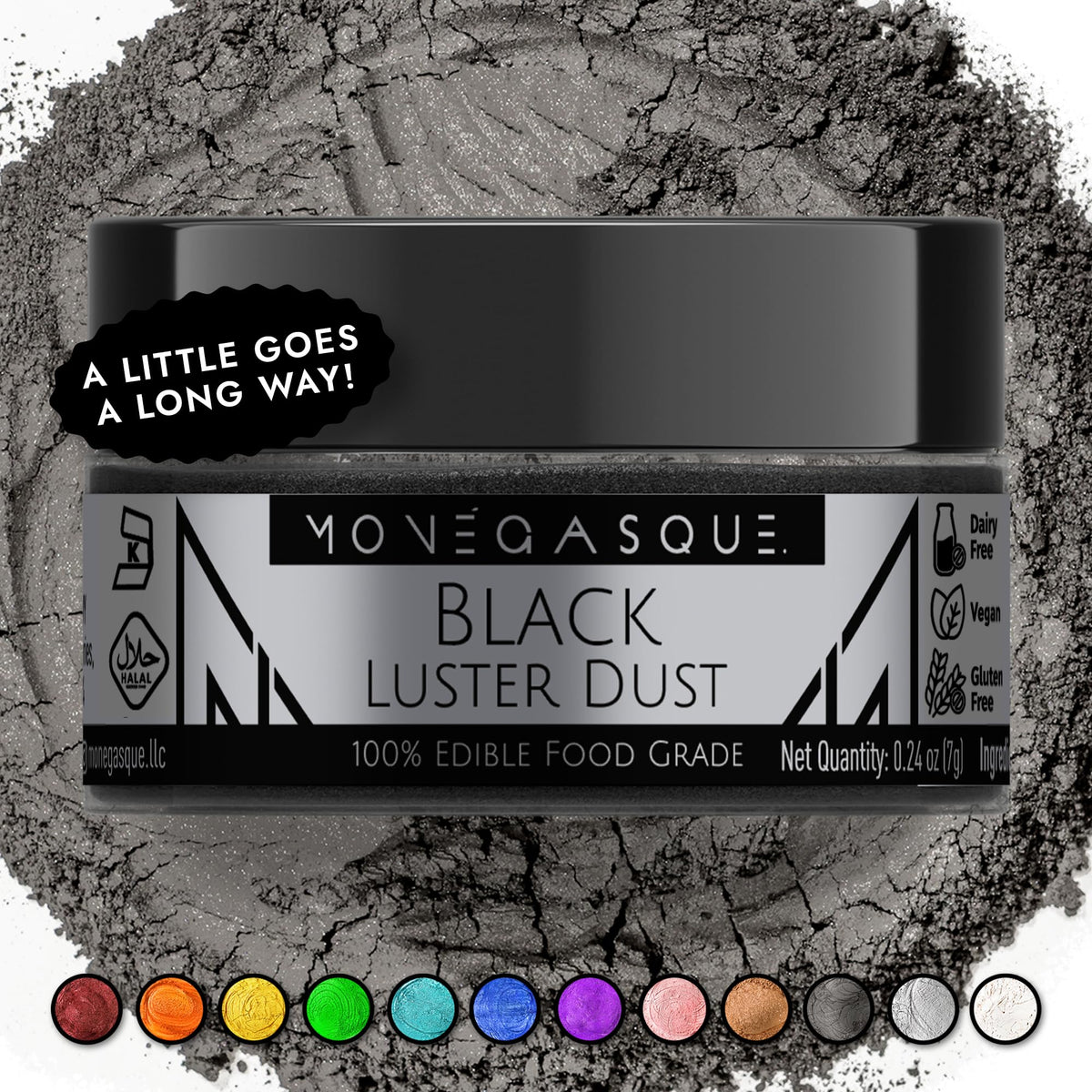 MONÉGASQUE Lavender Edible Glitter for Drinks & Cakes, Drink Glitter, 10g