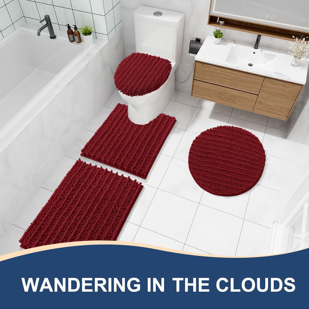 Arotive Bathroom Rugs Mat 30x20, Soft Absorbent Chenille Shaggy Bath Mat