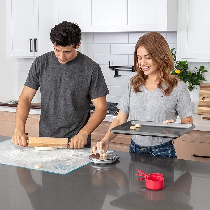XXL Silicone Pastry Mat – Non-Slip, Easy-Clean Rolling Mat for Dough, Cookies, Pizza & Fondant – Extra Large 23.5” x 31.5” Baking Mat with Printed Measurements & Conversion Chart