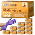 SAFEWAY USA 2000 pcs, Large, 4 Mil Nitrile Disposable Gloves — Multi-Purpose Powder-Free and Non-Latex Textured Fingertips for Medical Use, Nursing, Lab Works, Kitchen Prep, Cleaning, Tattooing & More