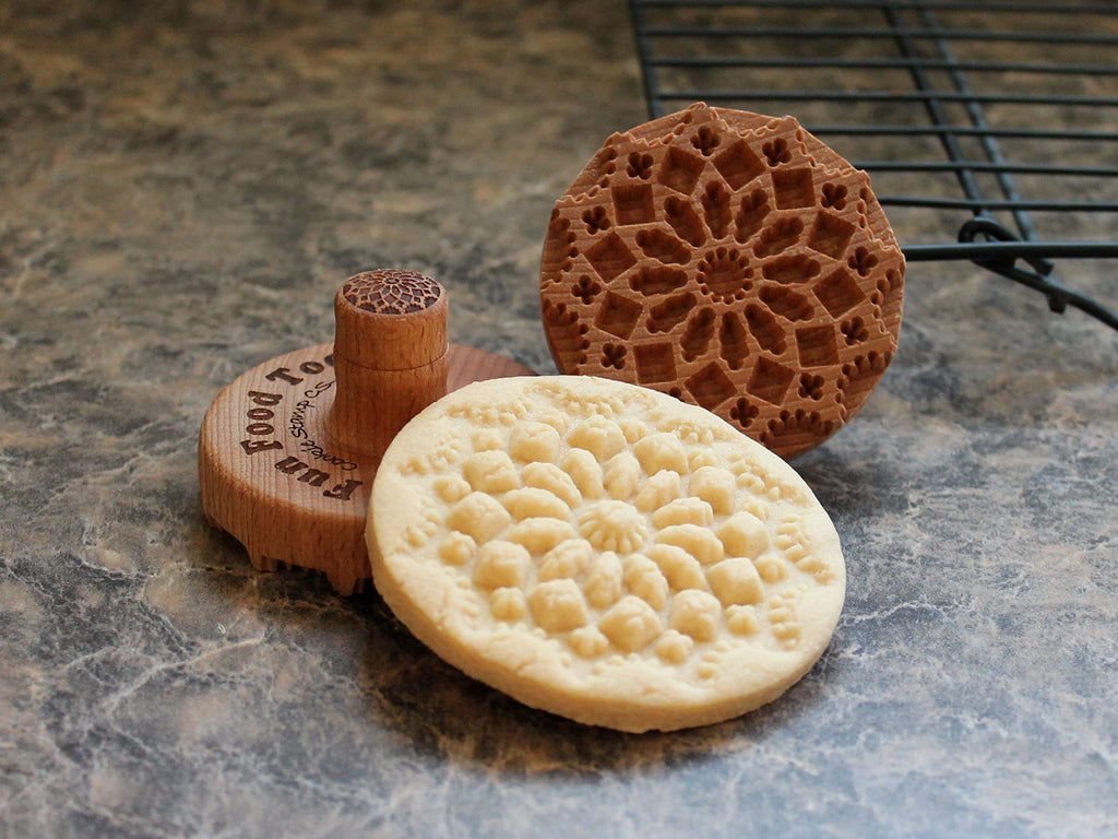 Fun Food Tools, Wood Cookie Stamp, 2.5 Inch (Chartres Cathedral CS-056)