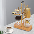 EDUJUAN 400ML Coffee Maker Belgian Luxury Royal Family Balance Syphon Coffee Maker Belgium Siphon Brewer Elegant Design Retro-Style Gravity Vintage Coffee Maker Vacuum Brewing System Copper