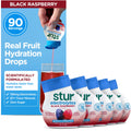 Stur Electrolyte Water Enhancer | Sweetened with Stevia | High in Antioxidant Vitamin C | Sugar Free | Zero Calories | Keto | Vegan | 5 Bottles, Makes 90 Drinks (Black Raspberry)