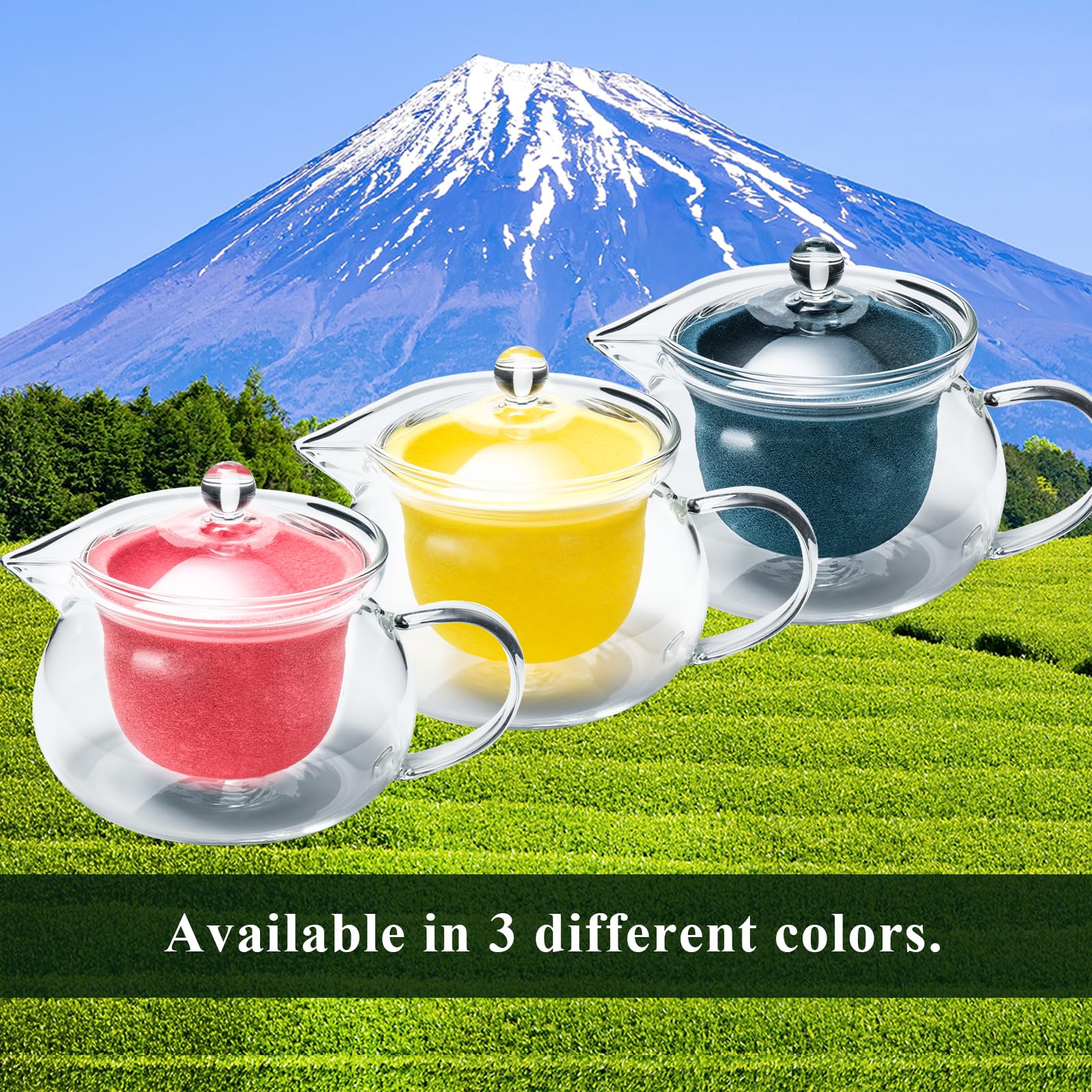 Wablade Heatproof Glass Teapot with Ceramic Infuser, 13.5 fl oz, Japan