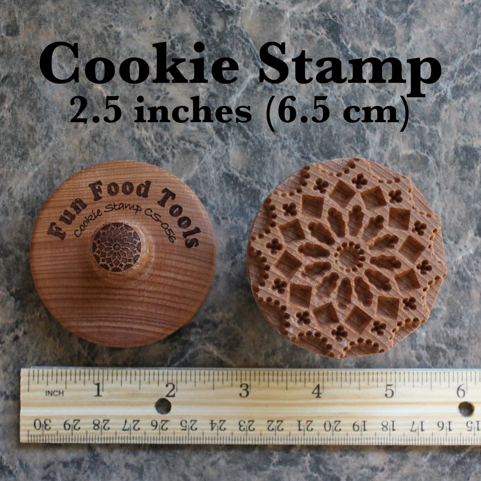 Fun Food Tools, Wood Cookie Stamp, 2.5 Inch (Chartres Cathedral CS-056)