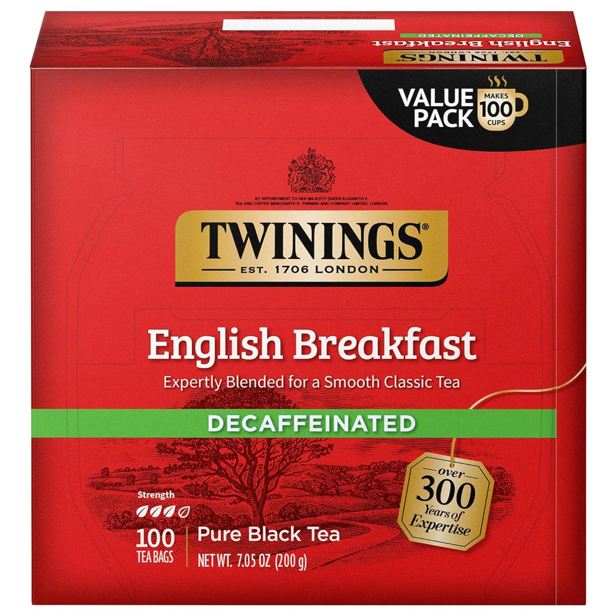 Twinings Chai Black Tea Individually Wrapped Bags, 100 Count (Pack of 1), Richly Blended with Warm Spices, Caffeinated, Enjoy Hot or Iced, 100 Teabags