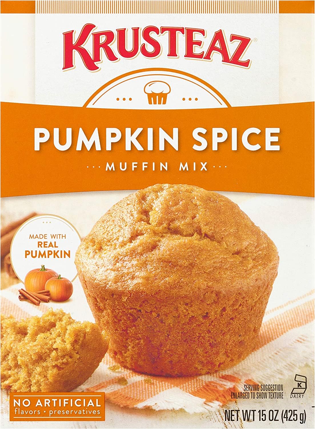 Krusteaz Muffin Mix, Double Chocolate Muffin Mix, Made with Real Chocolate Chips & No Artificial Flavors, Colors or Preservatives, 20 OZ Box (Pack of 6)
