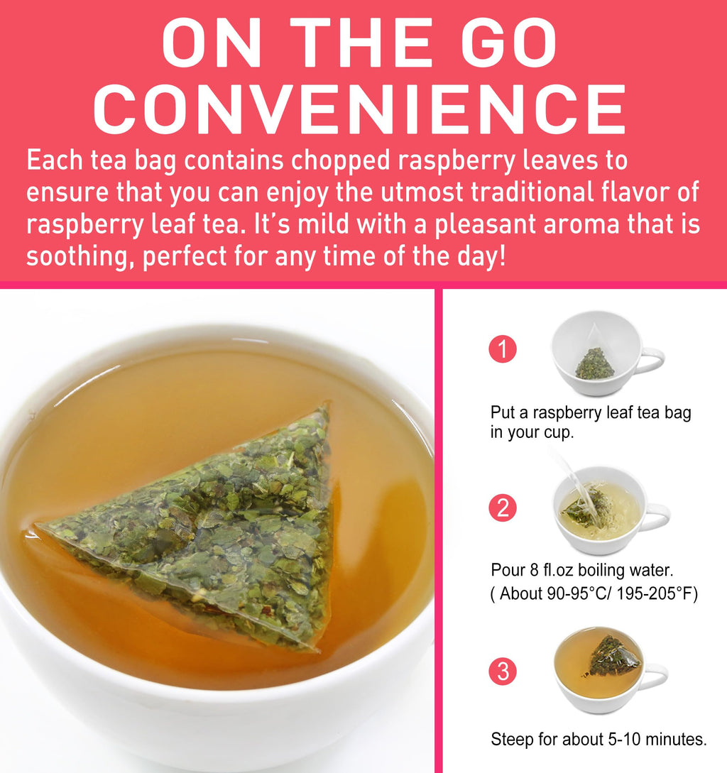 Olvvla - Raspberry Leaf Tea Bags - 1.5g X 50 Count - Red Raspberry Leaves
