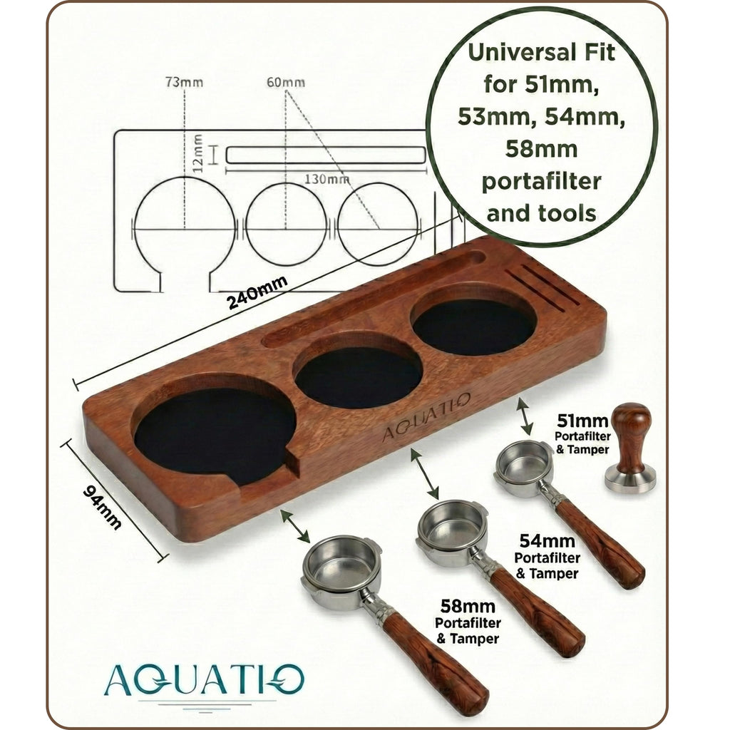 51-58 mm Compact Espresso Tamping Mat, Coffee Tamping Station